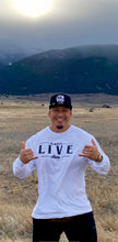 Load image into Gallery viewer, White &quot;Always Live Aloha&quot; Longsleeve
