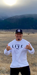 White "Always Live Aloha" Longsleeve