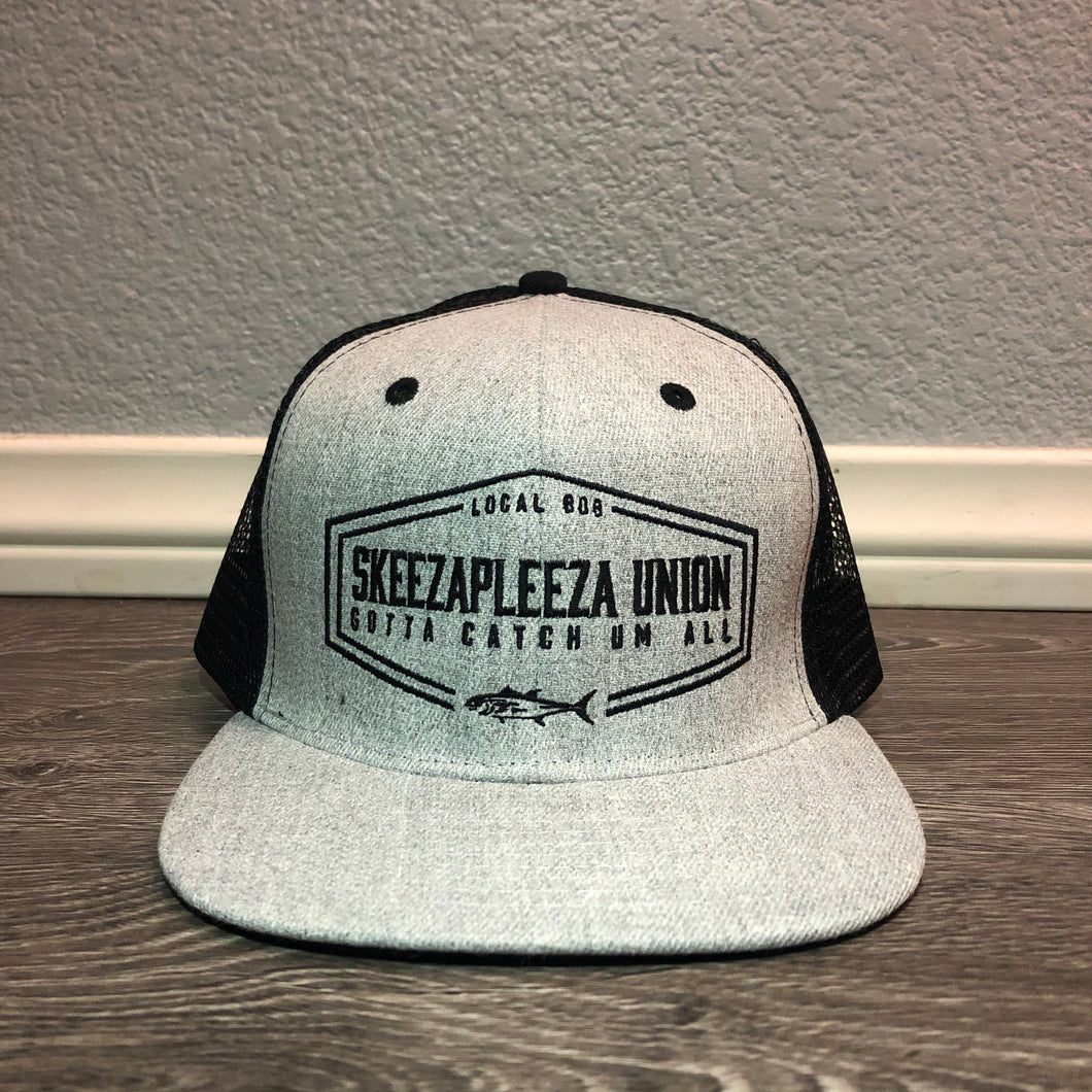 Skeeza Pleeza Union Grey and Black Snapback
