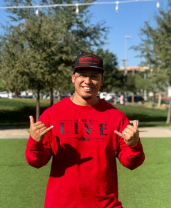 Red "Always Live Aloha" Longsleeve